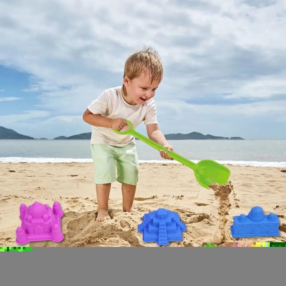 

6 Pcs/set Castle Sand Clay Mold Building Pyramid Toy Sandcastle Game Sand Beach Interactive Beach Funny Bath Toys B7s3