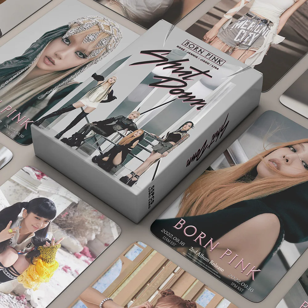 

55PCS/Set Kpop BPINK Photocards 2022 New Album Shut Down Hit Song with The Same Small Card To Support Mito Lomo Card Photo