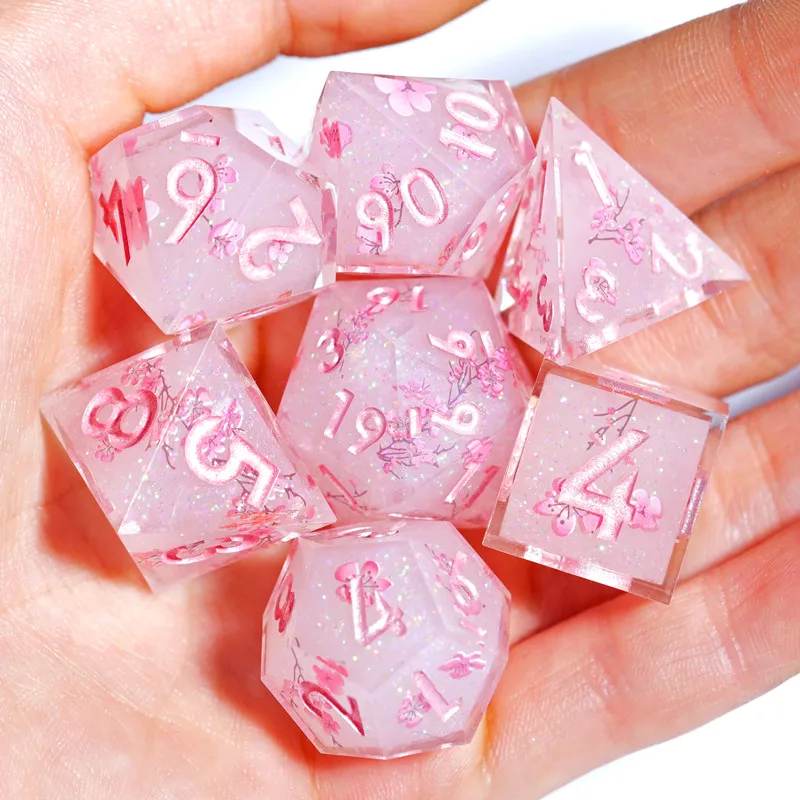 Мини-Планета новый дизайн Многослойные игральные кости с наклейками Sakura DND набор