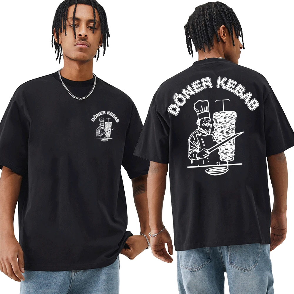 

Doner Kebab T Shirt Funny Graphic Double-sided Print T-shirt Men Women Oversized Short Sleeve T-Shirts Harajuku Streetwear Tees