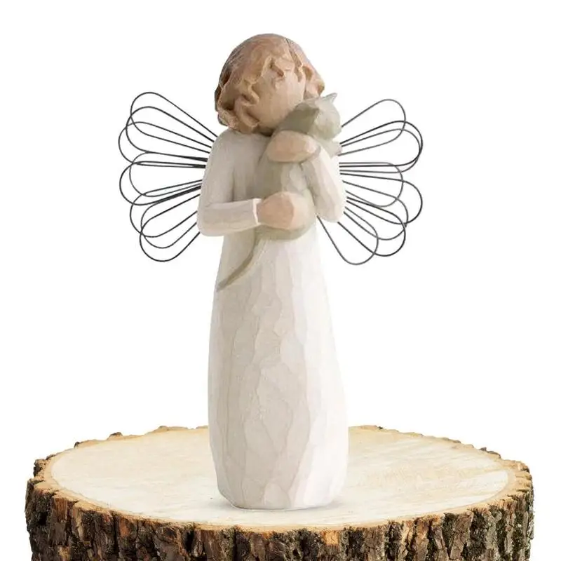 

Resin Angel Ornament Sculpture Home Decor Aromatherapy Decoration Most-Loved Willow Angels Figures Sculpted Hand-Painted Figure