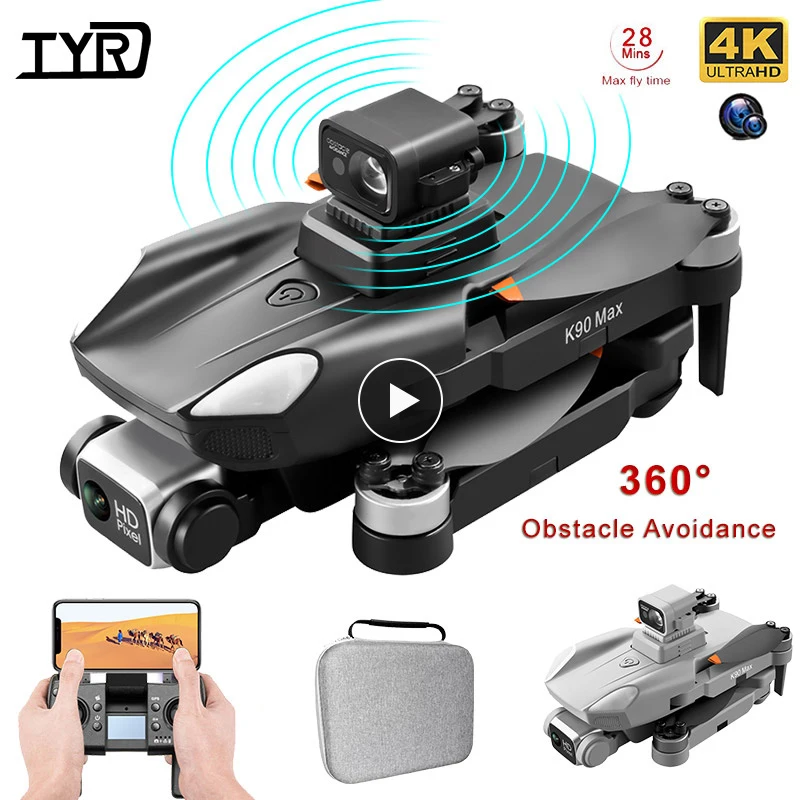 

Новинка 2022, Квадрокоптер с GPS K90 Max 4K HD, профессиональная камера, стабилизатор, обход препятствий, бесщеточный двигатель, дистанция R/C 1200 м
