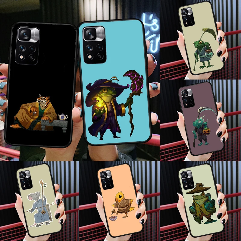 

Cute Mouse Axolotl Frog Wizard Cover For Redmi 9 10 10A 10C 9A 9C K50 K40 Case For Redmi Note 8 9 10 11 Pro 9S 10S 11S