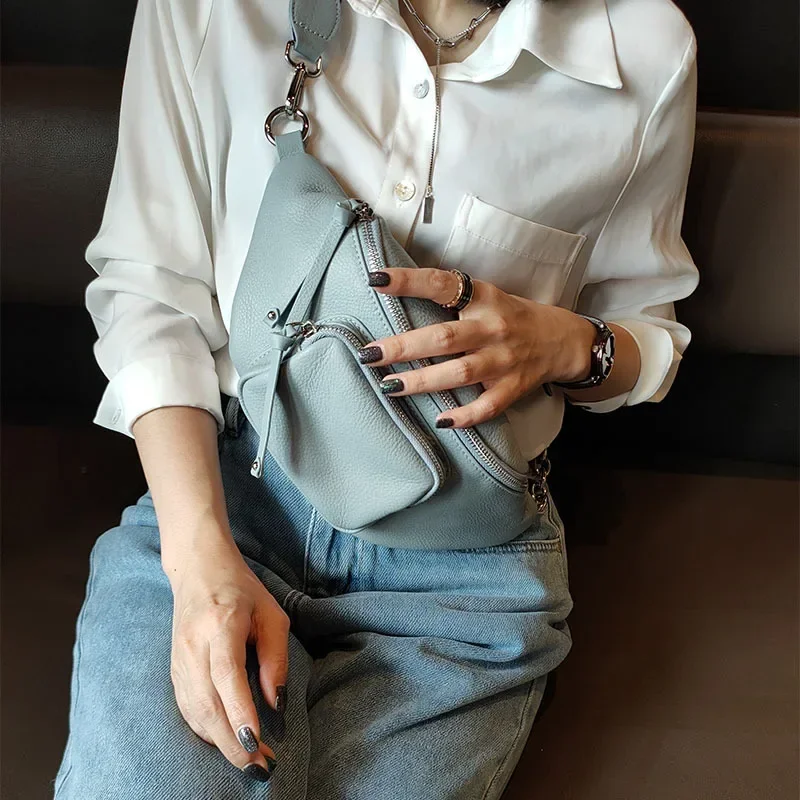 Модная Сумка Через Плечо Из Натуральной Кожи. Универсальная Маленькая Женская В