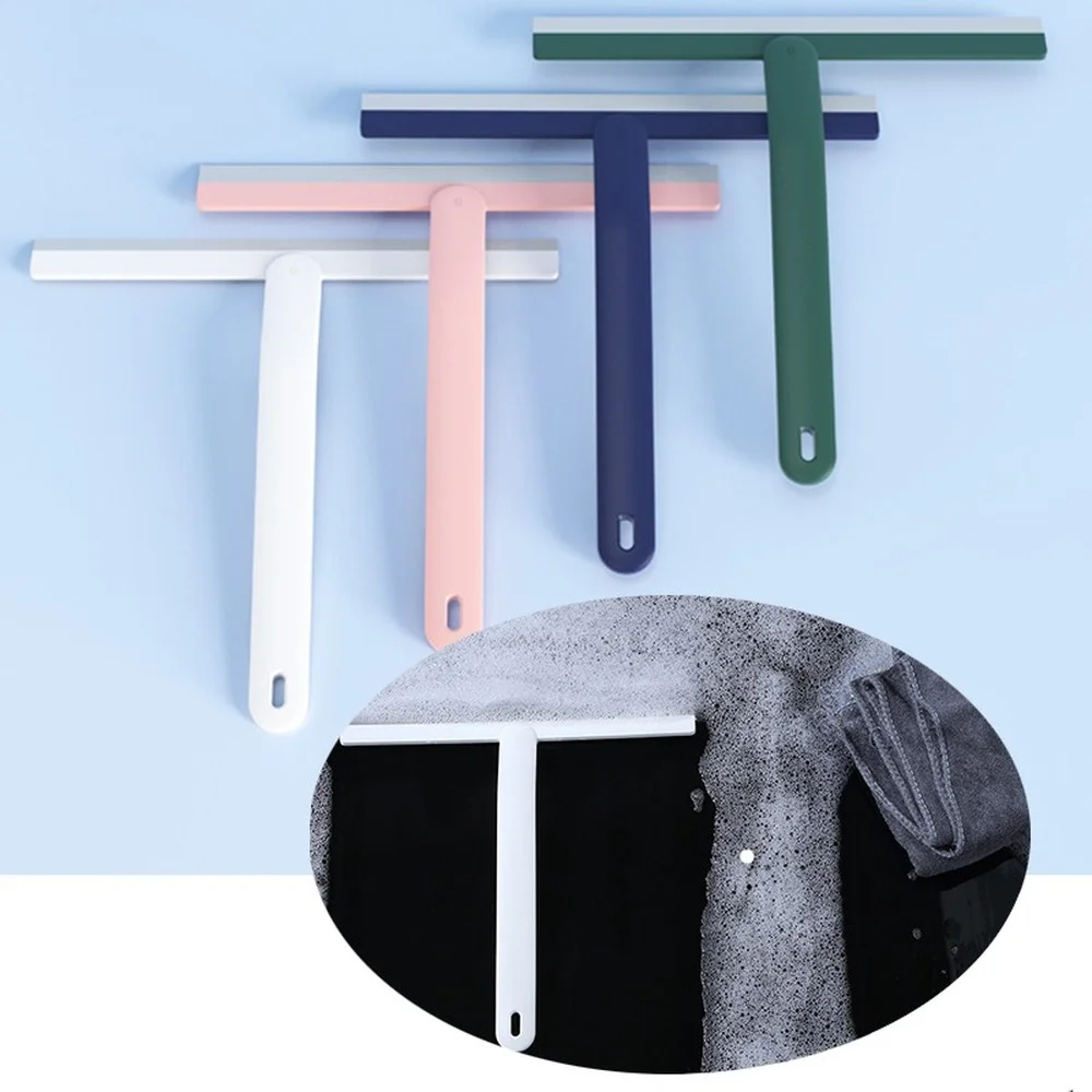 

Silicone Shower Window Squeegee Glass Wiper Scraper Cleaner Crystals Mirror Wiper Scraper Cleaner Helper Household Cleaning Tool