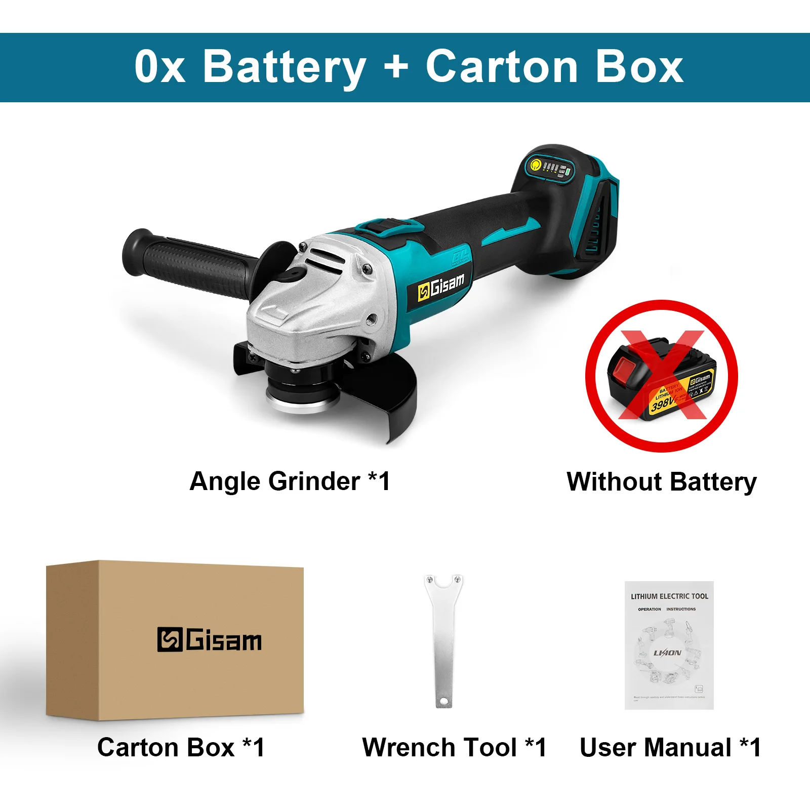 

Gisam бесщеточная угловая шлифовальная машина 125 мм для Makita 18 В