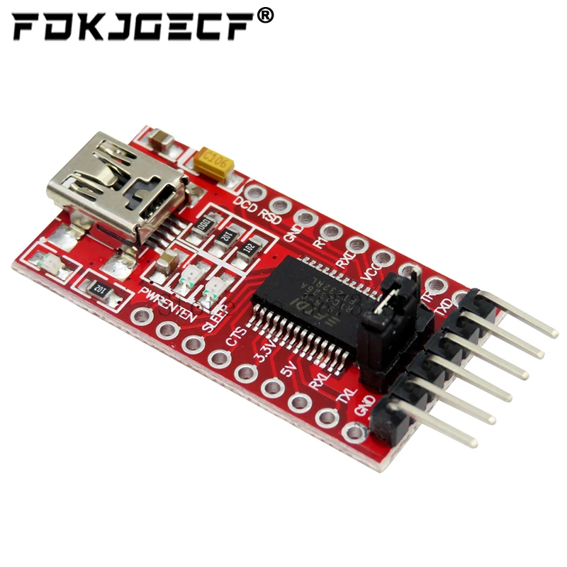 

Модуль последовательного адаптера FT232RL FTDI USB 3,3 В 5,5 В в TTL для мини-порта Arduino FT232, 10 шт.
