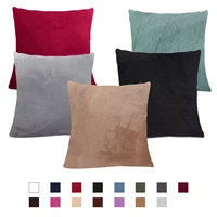2pcs plush thicken pillowcase for sofa cover spandex cushion decorative 4545cm couch covers living room velvet pillow case