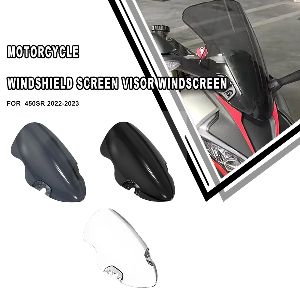 

2023 2024 FOR CFMOTO 450SR 2022-2023 Moto Windshield Screen Visor Windscreen Wind Screen Shield Deflector Protector Cover 450 SR