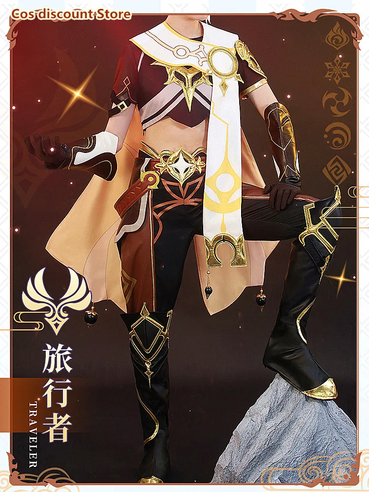 

Aether Cospaly Costume Game Genshin Impact Cosplay Traveler Kong Anime Men Fashion Clothing Costumes for 2022 Sizes S-XL New