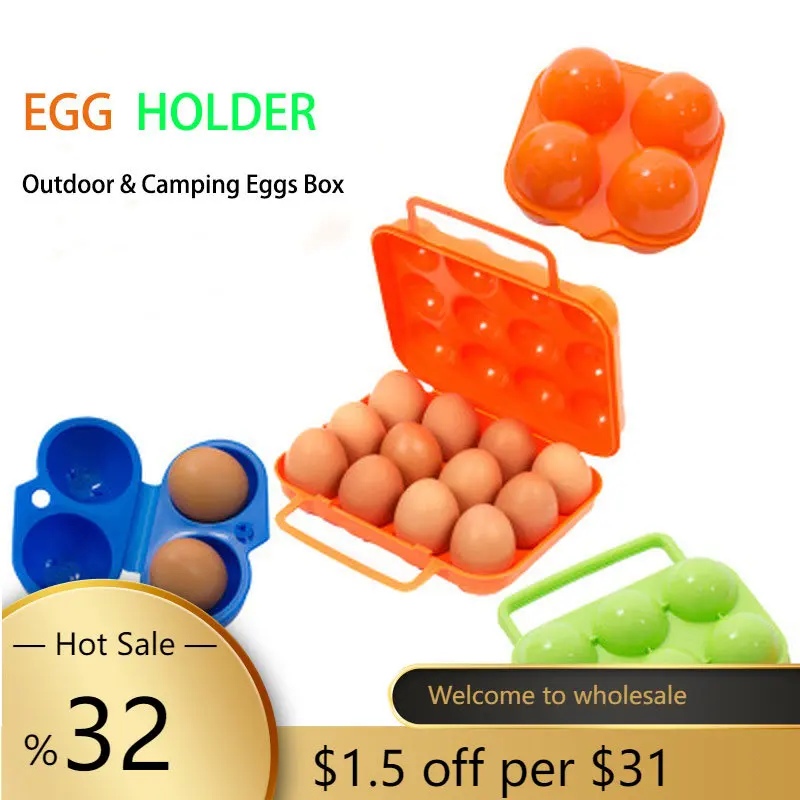 

15 Grid Egg Storage Box Portable Egg Holder Container for Outdoor Camping Picnic Eggs Box Case Kitchen Organizer Case