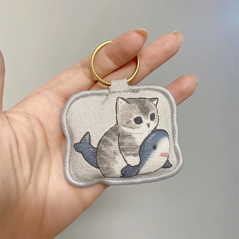 

Shark Cat Fried Shrimp Kawaii Keychain Pendant Doll Cute Room Car Bag Decoration Peripheral Sticker Pendant Christmas Present