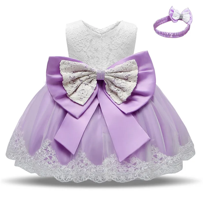 Toddler Baby Girls Lace Dresses Kids Flower Elegant Wedding Princess Party Tutu Dress Children Birthday Baptism Formal Clothing images - 6