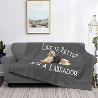 labrador dog blanket pet puppy animal plush warm ultrasoft flannel fleece throw blanket for sofa bed velvet couch art