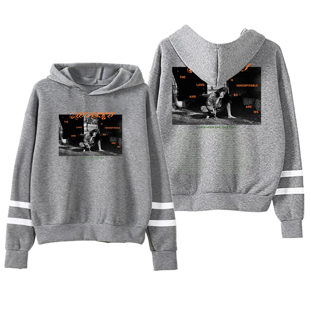Mitski The Land Is Inhospitable And So Are We Tour Толстовка с капюшоном без карманов параллельными