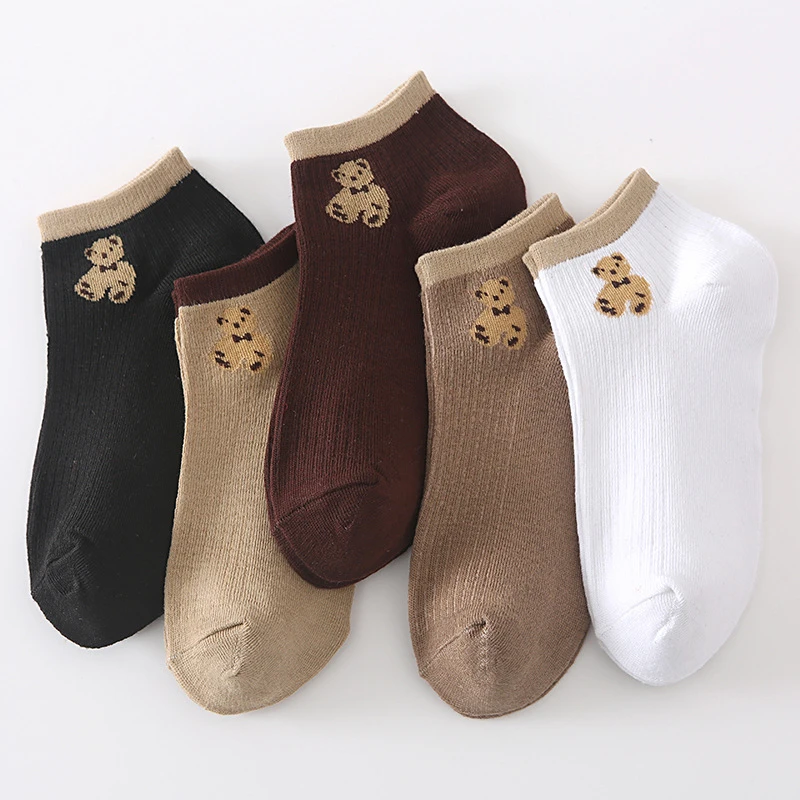 

10Pcs New Ladies Cartoon Thin Candy Color Cotton Socks For Women Girl All-match Breathable Sports Socks Shallow Mouth Socks