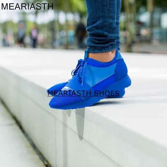 

meariasth Men Casual Shoes Autumn Summer mesh lovers shoes Weave Light Breathable Flats Fashion Comfortable Walking Shoes 35~46