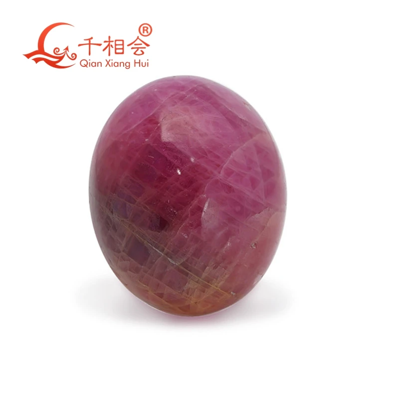 Кабошон овальной формы 5-7 карат натуральный рубин непрозрачный красный цвет