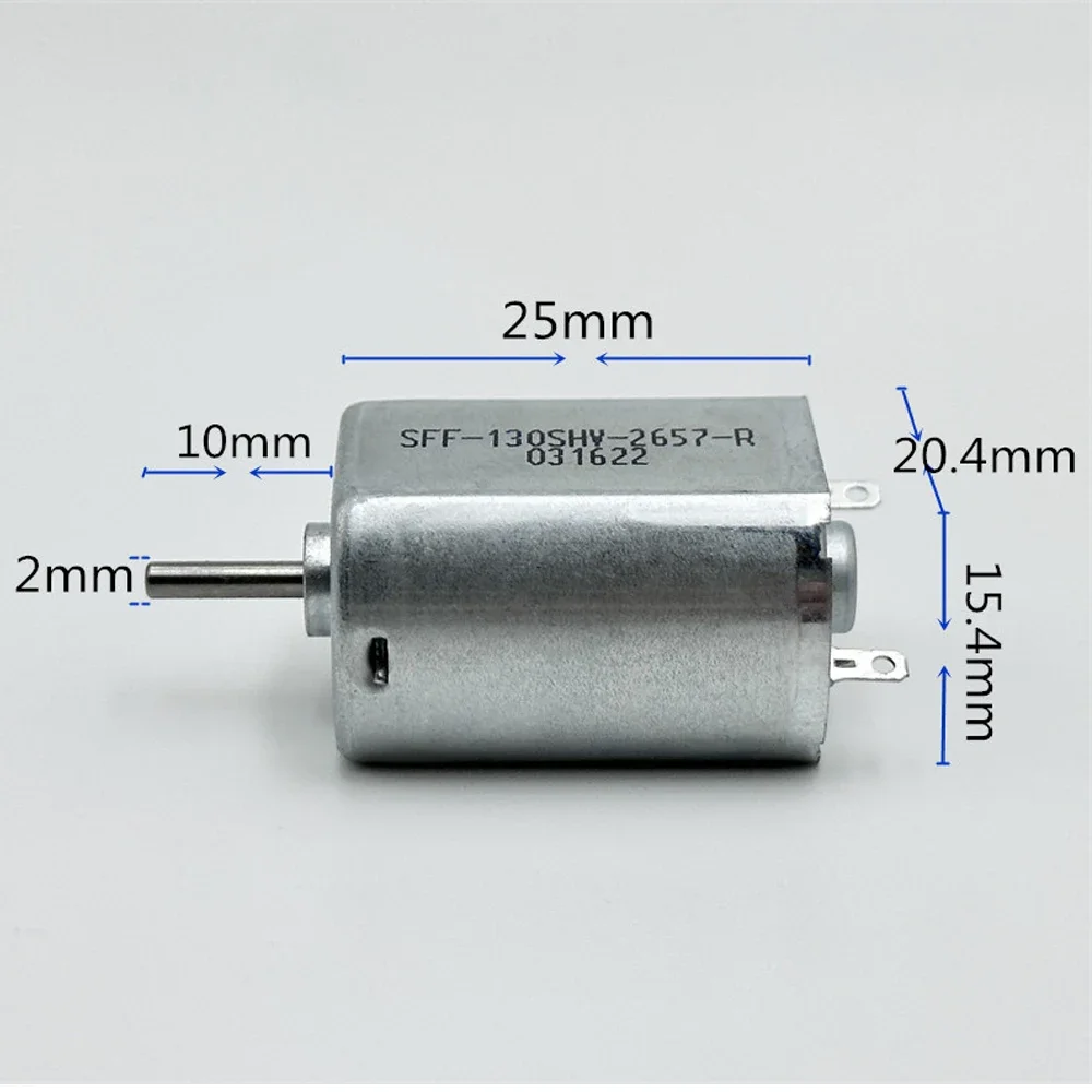 Micro 130 Двигатель постоянного тока Железная задняя крышка Щетка из драгоценного