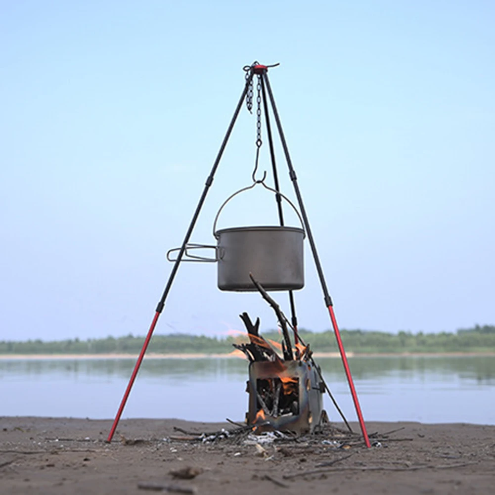 

Shinetrip Triangle Support Aluminum Alloy Lantern Stand Portable Hanging Chain Cookware Hiking Equipment Cooking Pot Grill Tool
