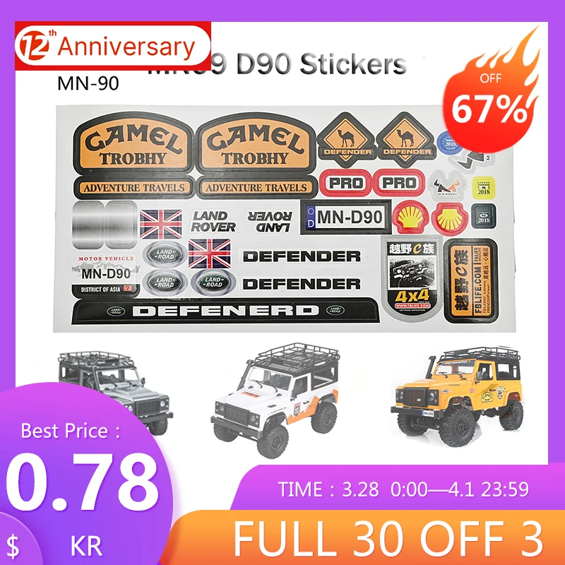 

MN D90 D91 MN99S MN45 WPL B1 B14 B24 C14 C24 B16 B36 RC Car Spare Parts DIY Simulation Body sticker