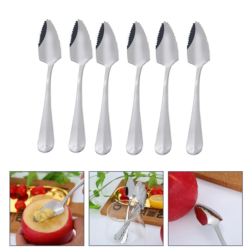 

Spoon Grapefruit Spoons Serrated Dessertscoop Fruit Scooper Steel Stainless Ice Coffee Cream Soup Dig Veggie Metal Babytool