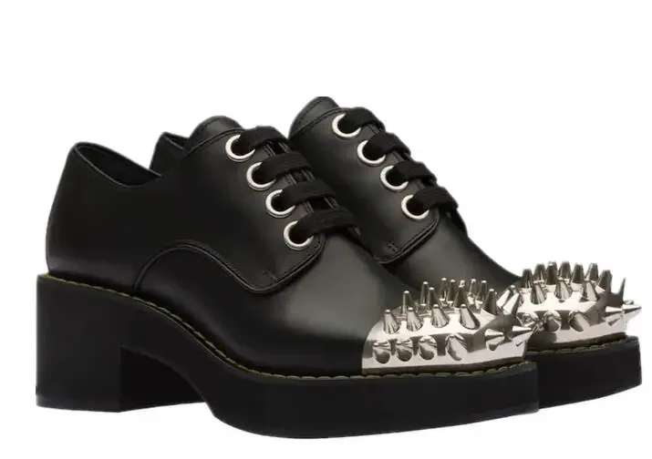 Dipsloot Новые черные красные белые туфли-лодочки из натуральной кожи в стиле панк с