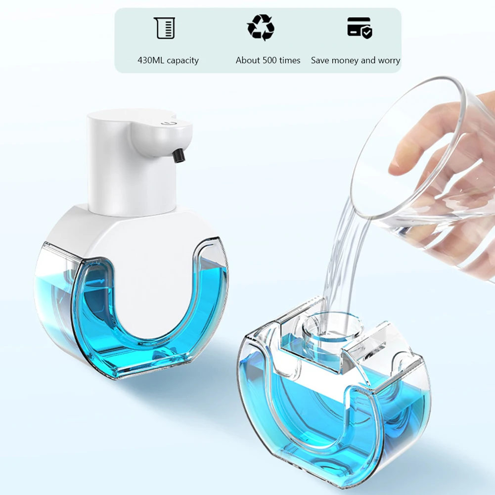 

Liquid Soap Dispenser Wall Mountable Foam Soap Dispenser Auto Touchless Infrared Sensor Eco-friendly for Restaurants Home Public