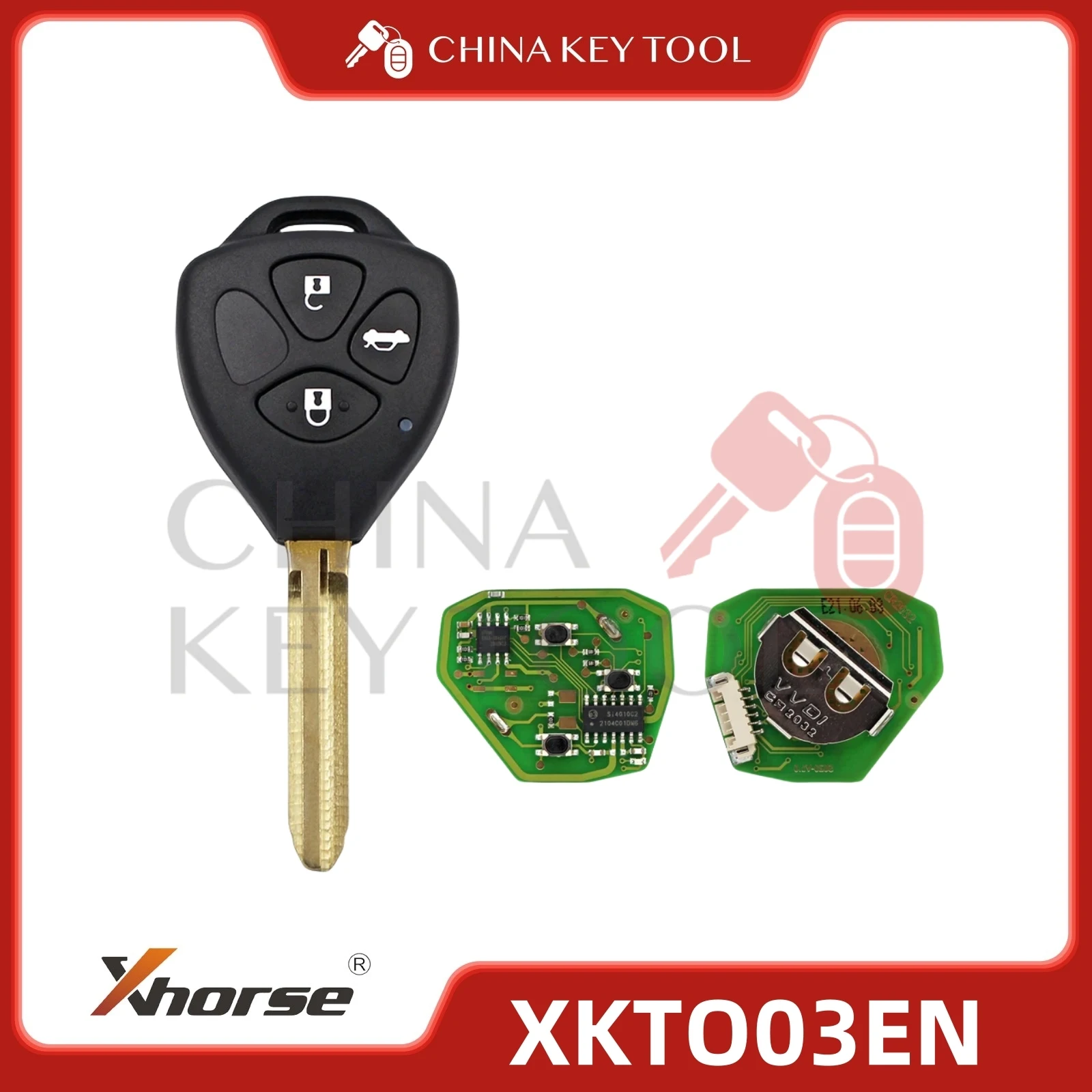 

1 шт. Xhorse VVDI Key Tool VVDI2 проводной дистанционный ключ 3 кнопки типа XKTO03EN