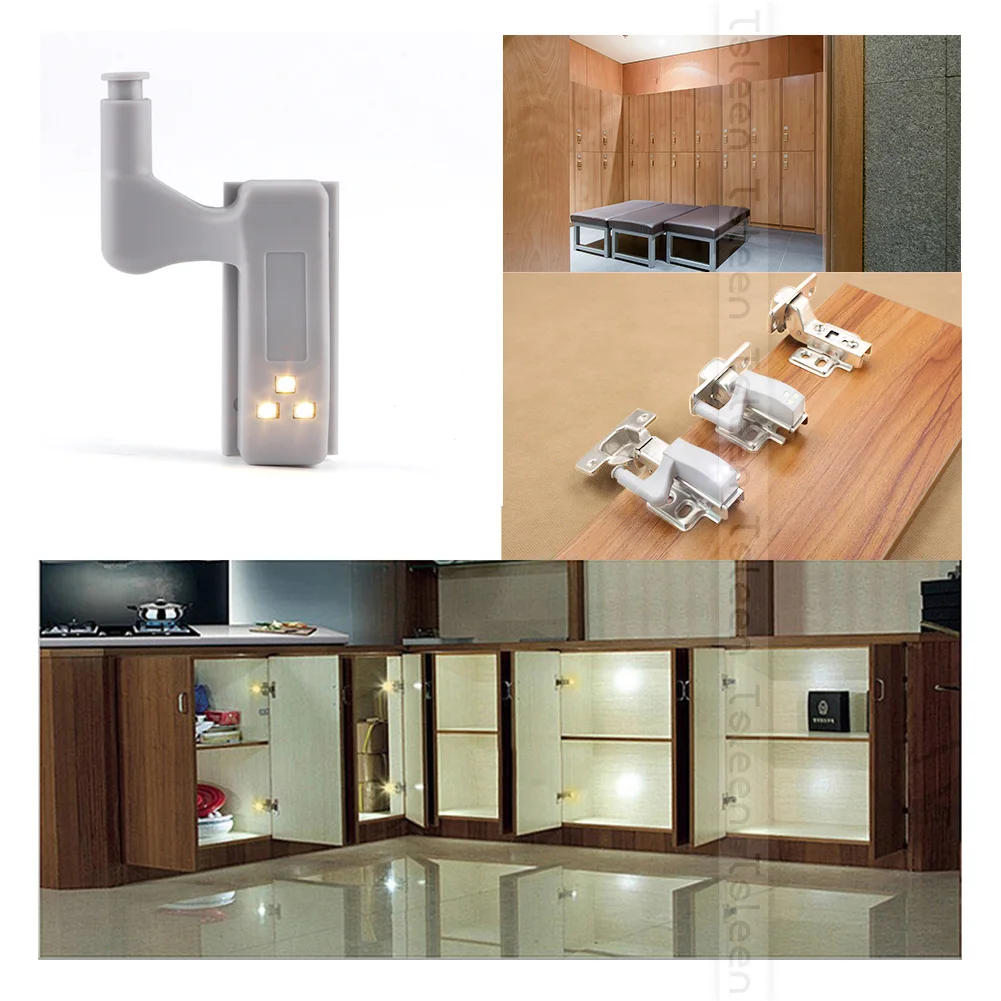 

Universal LED Inner Hinge Lamp Sensor Cabinet Wardrobe Light Closet Cool White Closet Night Cupboard Lighting Kitchen Bedroom