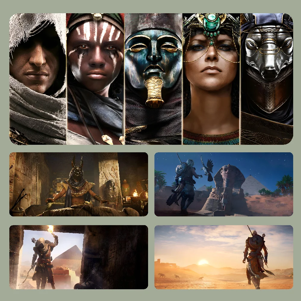 Большой игровой коврик для мыши A-Assassin Creed origin утолщенный Настольный Коврик