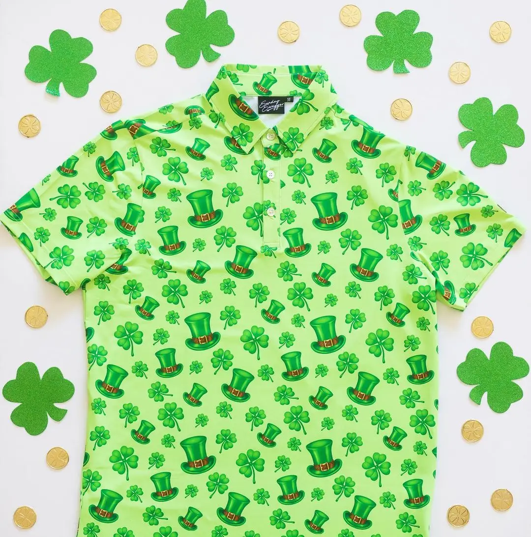 Sunday Swagger Latest men's golf jersey Summer short sleeved shirt T-shirt Outdoor sports polo shirt Quick drying top