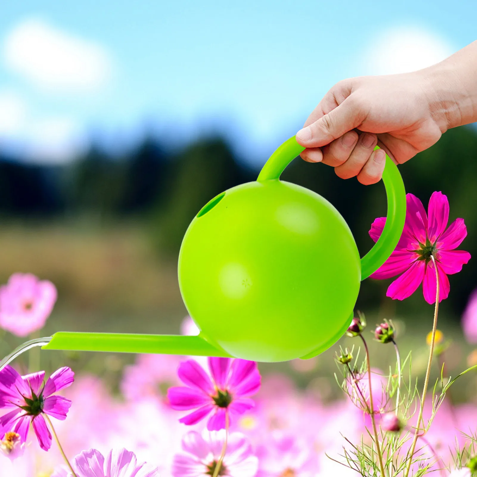 

Long Spout Watering CanStylish Spherical Watering Bottle Outdoor Indoor Plants Watering Tool Gardening Water Bottle Convenient