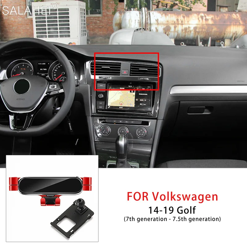 

Gravity Car Mobile Phone Holder For Golf 7 MK7 2013-2019 Air Vent Mount Snap-on Stand For Volkswagen VW Golf 7 7.5 MK7 2014-2019