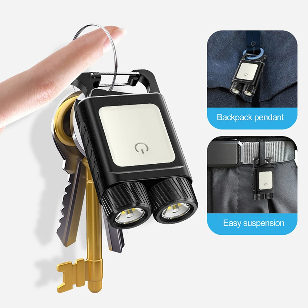 

LED COB Portable Lantern Type-C USB Charging Pocket Lantern Power Display Bottle Opener Lightweight for Outdoor Equipment