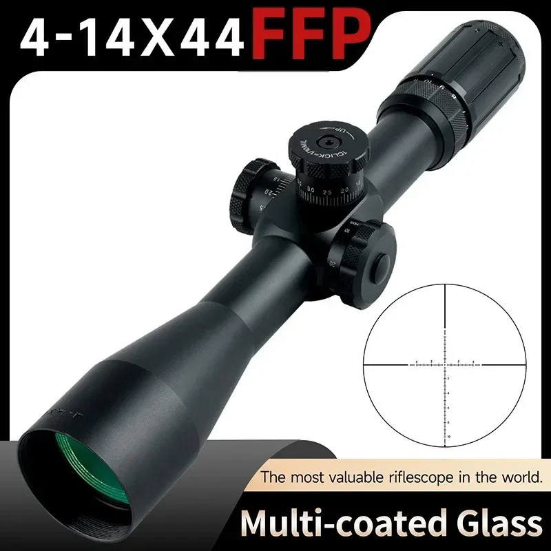 

4-14X44 FFP Rifle Cross Spotting Scope Hunting Tactical Optical Scope Sniper Riflescope 11MM/20MM Clips