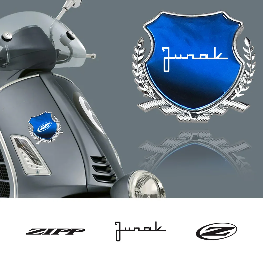 3D металлические наклейки на скутер с ушками пшеницы, мотоциклетные наклейки, боковая подсветка Junak RX one, винтажный гоночный кафе Zipp 101 XPLR