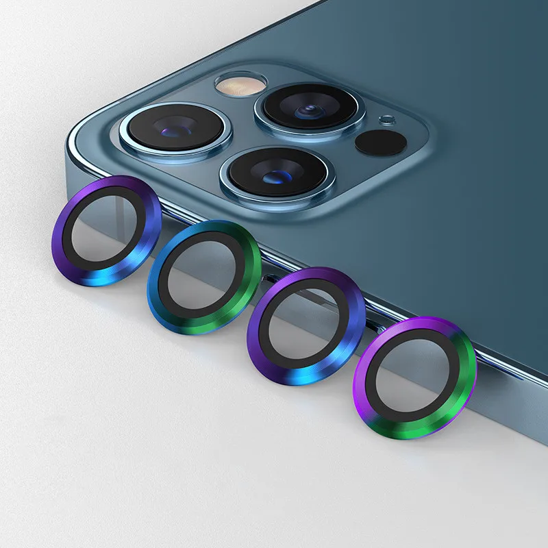 NEW 1PC Camera Lens Protector For iPhone 11 12 Pro Max Full Cover Case Metal Tempered Glass Screen Protector Rear Camera Films