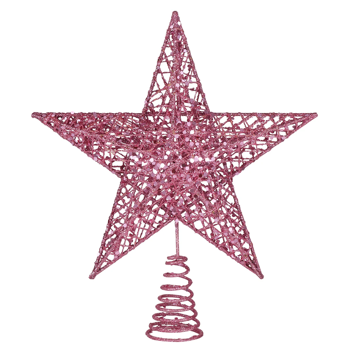 

Christmas Decor Decoration Tree Ornament Star Three-dimensional Topper Ornaments Pink