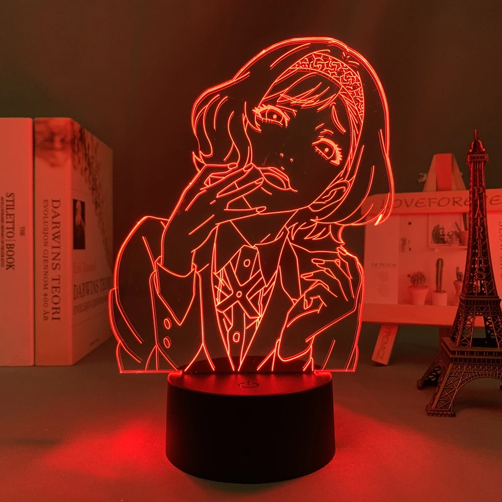 

Светодиодный ночник Kakegurui в стиле аниме со светодиодсветильник кой, декоративная настольная лампа для комнаты Itsuki Sumeragi для манги, Kakegurui, ноч...