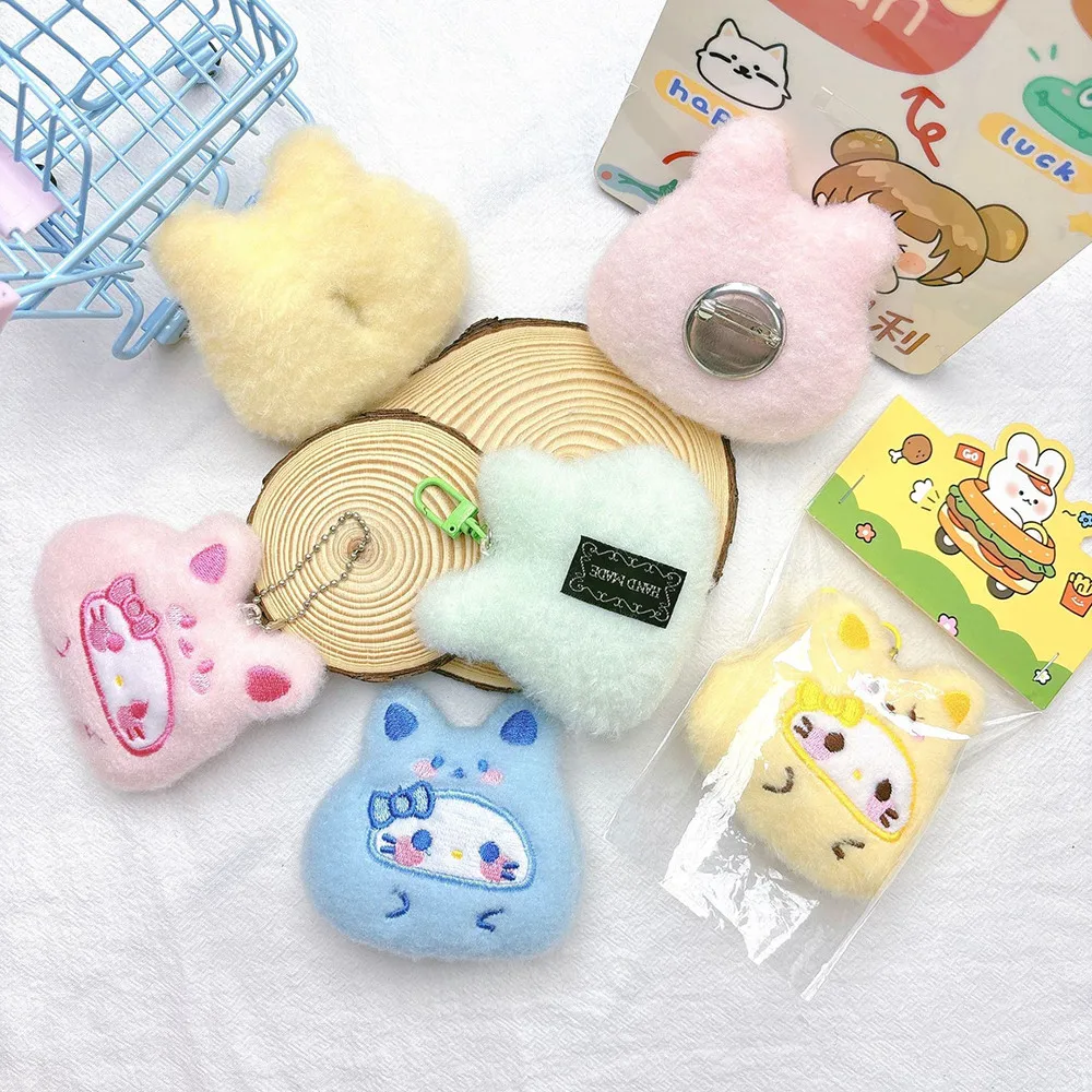 Милый плюшевый скрипучий KT Cat кукла брелок для ключей сумка кулон креативный DIY