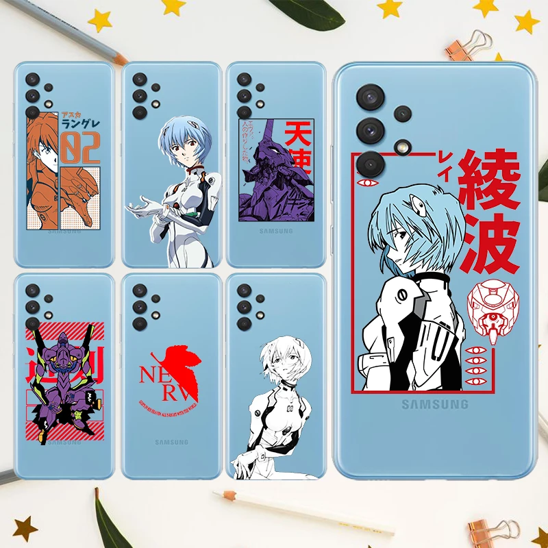 

Neon Genesis Evangelion For Samsung Note 20 Ultra 10 Lite Plus 9 8 M52 M62 M32 F22 M31S M31 M21 2021 Transparent Phone Case