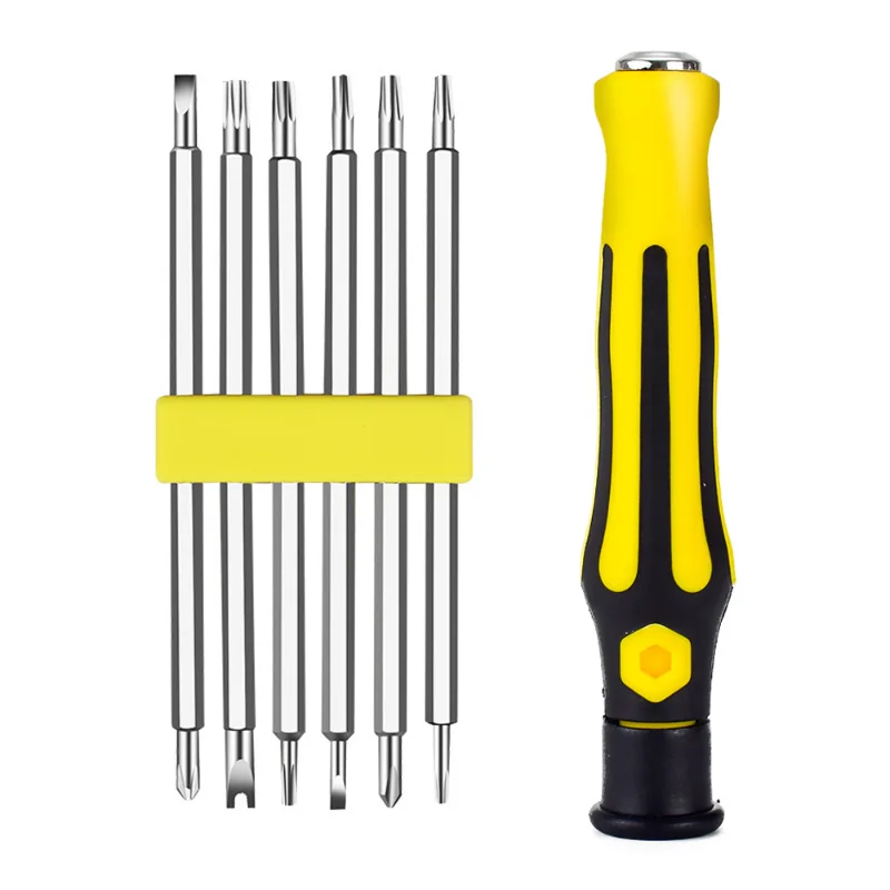 

Telecommunication Maintenance Tool Screwdriver 6-in-1 Screwdriver Set Safety Tamper-Proof Magnetic Screwdriver Bit Hex Hand Tool