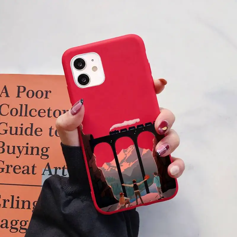 

Travel Scenery Phone Case for iPhone 11 12 13 Mini Pro Xs Max 8 7 6 6S Plus X XR Solid Candy Color Case