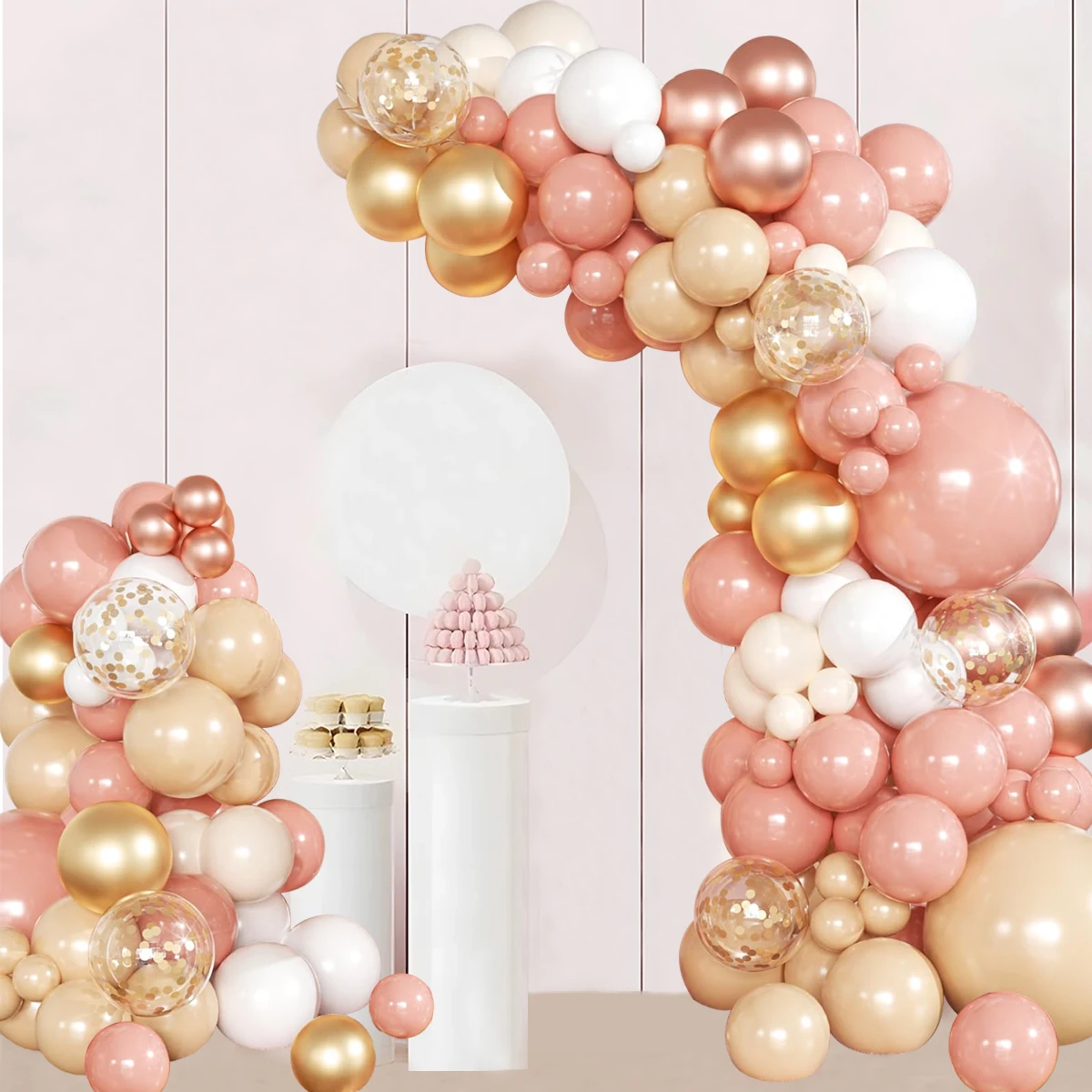 Румяно-розовые воздушные шары гирлянда с днем рождения украшение для свадебной