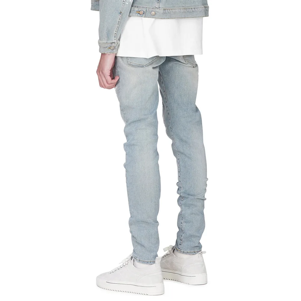 Size 28-36 Black Printed Mens Jeans Fashion Slim Elastic Pantalones Hombre Streetwear Men Full Length Denim Trousers