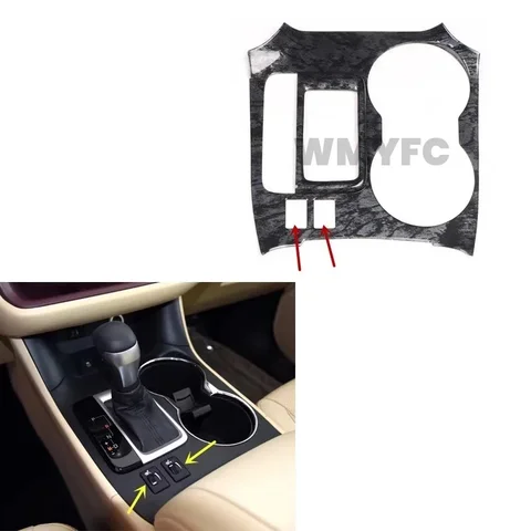 Подходит для Toyota Highlander 2015-2020, пластиковые черные персиковые деревянные молдинги, накладки, наклейки, декоративные аксессуары