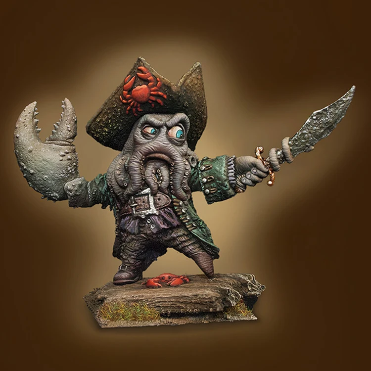 40 мм CAPTAIN DAVY BIG CLAW фигурка модели из смолы GK мифология животных несобранный и