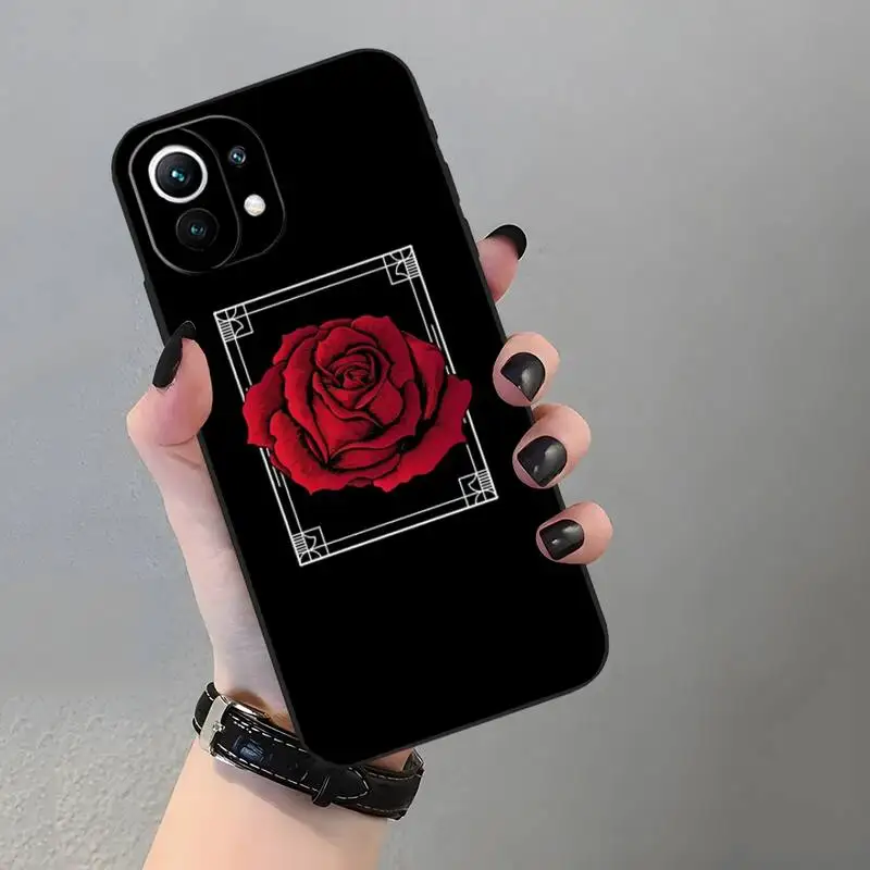 Чехол для телефона с красивыми красными розами Funda Xiaomi Redmi Note 11 11Pro 10 9 8 6 Pro 10T 9S 8T 7A K40