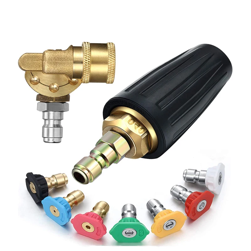 

Комплект аксессуаров для мойки высокого давления, поворотная турбонасадка 4,0 дюйма, поворотная Соединительная муфта быстрого подключения с 7 элементами